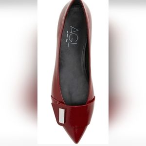 AGL Patent Leather Pointed Toe Ballet Flat Size 39